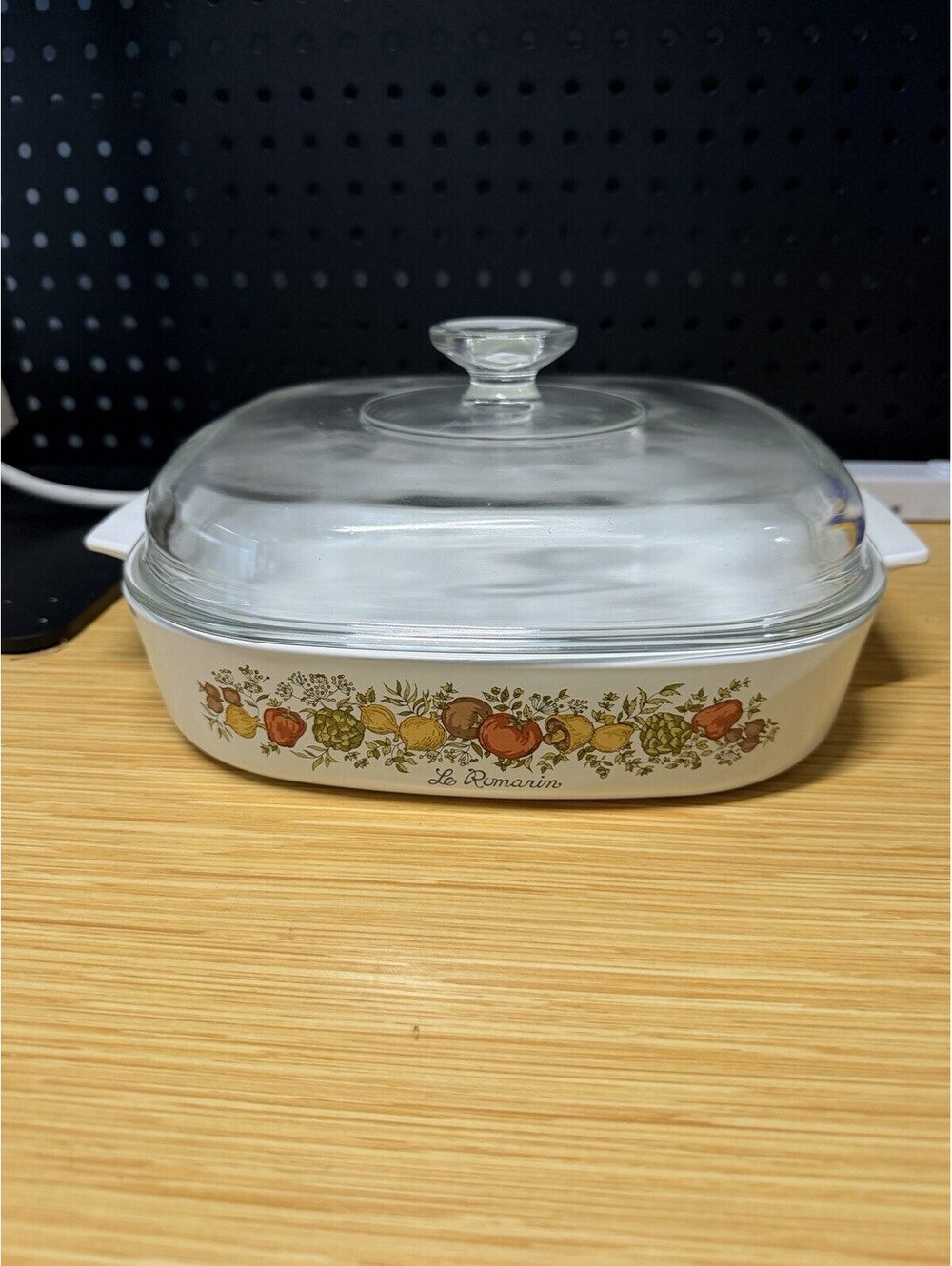 Vintage Corning Ware Spice Of Life Casserole Dome Glass With Lid *